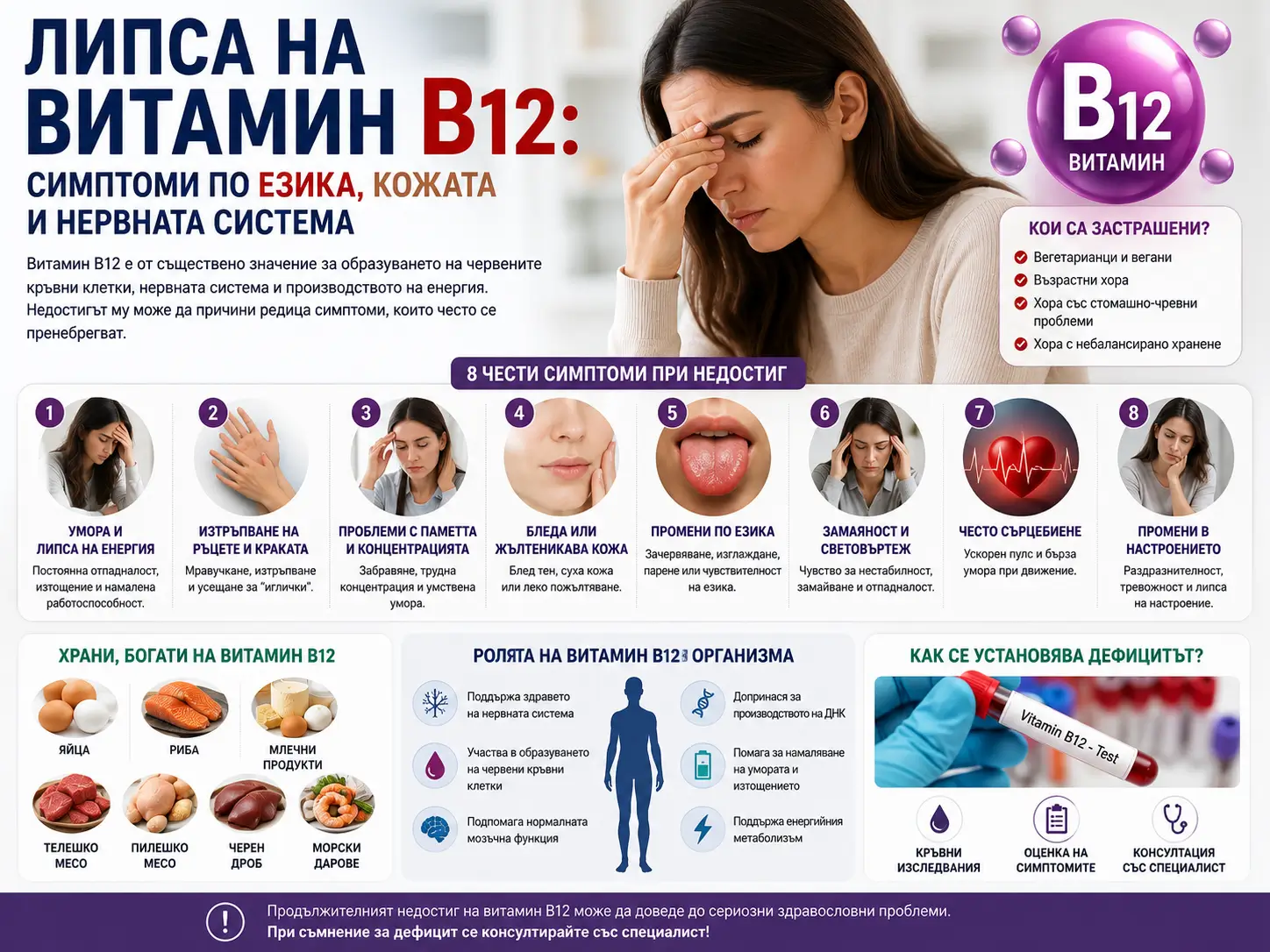 vitamin b12 simptomi